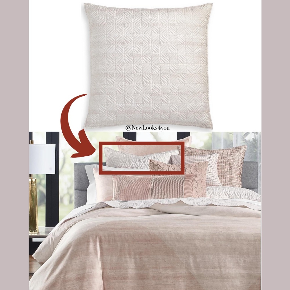 NIB Hotel Collection Woodrose Quilted (1 ) Euro European‎ Pillow Sham - Picture 12 of 12